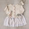 Animal Safari Embroidered Baby Cardigan Sweater (Organic)-Cardigan-Viverano Organics-0-3M-Natural-Urbanheer