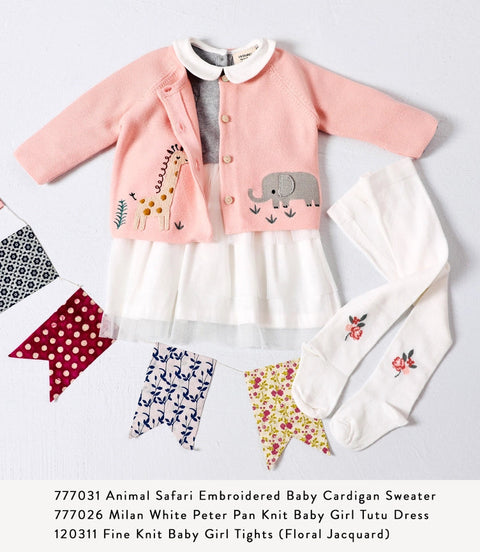 Animal Safari Embroidered Baby Cardigan Sweater (Organic)-Cardigan-Viverano Organics-0-3M-Natural-Urbanheer