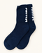Anselmo Lettering Bipack Socks - Blue/White