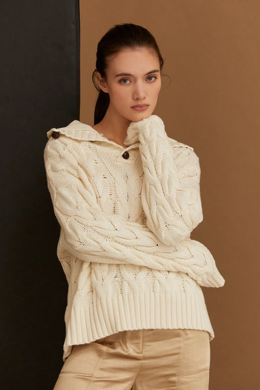 Anya Chunky Shawl Top-Top-Crescent-XS-Beige-Urbanheer