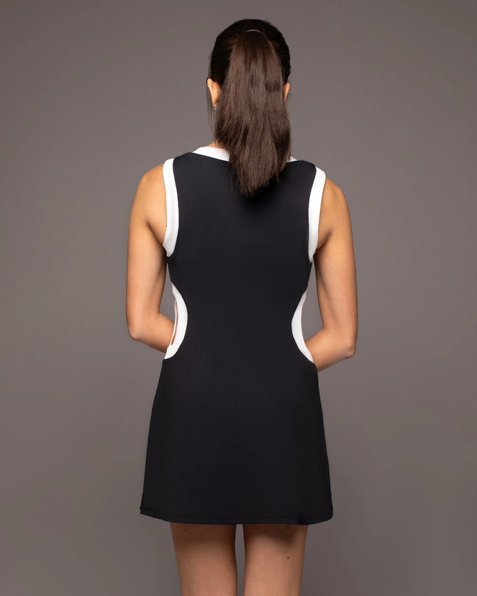 Aperture Dress Black/White-Dress-MICHI-XS-Black/White-Urbanheer
