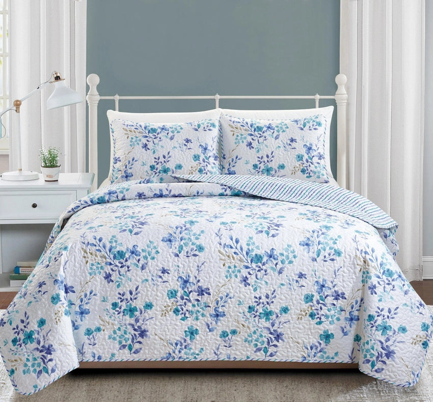 April Morning Floral Quilt Set-Set-BH Collective-Full / Queen-April Morning-Urbanheer
