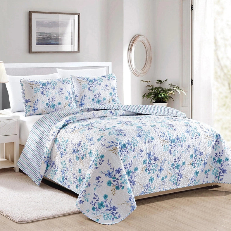 April Morning Floral Quilt Set-Set-BH Collective-Full / Queen-April Morning-Urbanheer