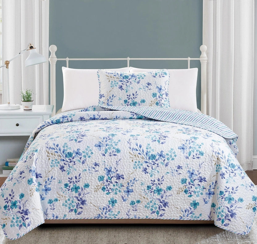 April Morning Floral Quilt Set-Set-BH Collective-Full / Queen-April Morning-Urbanheer