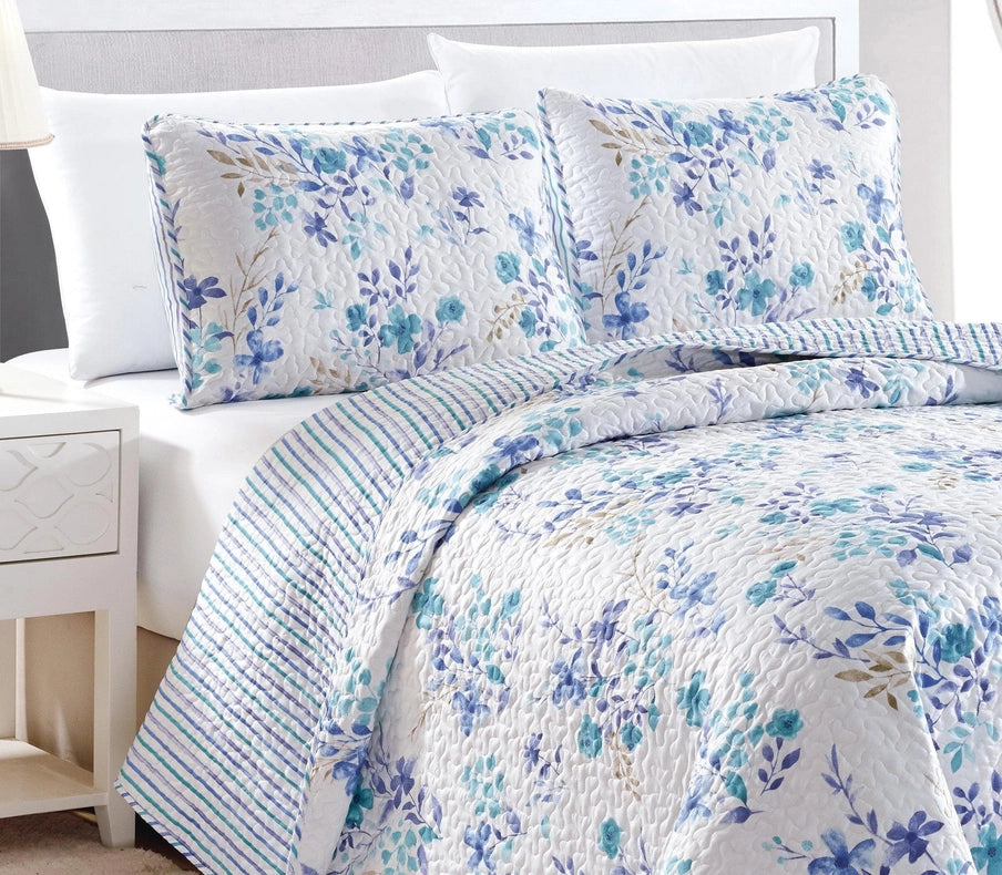 April Morning Floral Quilt Set-Set-BH Collective-Full / Queen-April Morning-Urbanheer