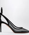 Aquazzura Black bow-tie mesh pumps
