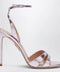 Aquazzura You and I sandals in light blue metallic leather