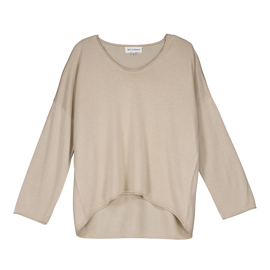 Aria Thin Sweater-Sweater-Bel Cashmere S.C.-S-Sand-Urbanheer
