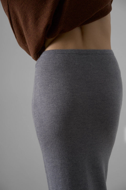 Arielle Cashmere Blend Tube Knitted Skirt (Plain)-Skirts-Leap Concept-XS-Gray-Urbanheer