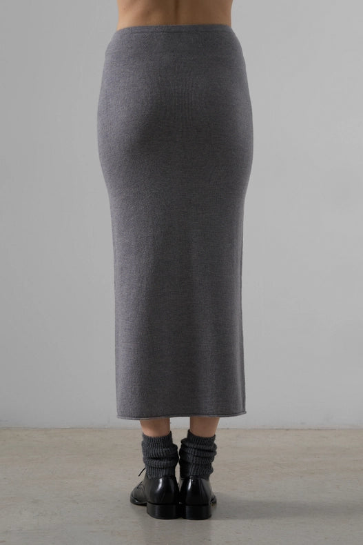 Arielle Cashmere Blend Tube Knitted Skirt (Plain)-Skirts-Leap Concept-XS-Gray-Urbanheer