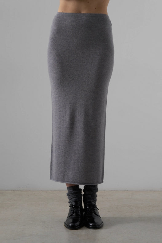 Arielle Cashmere Blend Tube Knitted Skirt (Plain)-Skirts-Leap Concept-XS-Gray-Urbanheer