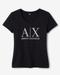 Armani Exchange Women's Short Sleeve T-Shirt Black/Embellished