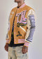 Art League Multi Patches Varsity Jacket Men-Jacket-First Row-S-Mustard-Urbanheer