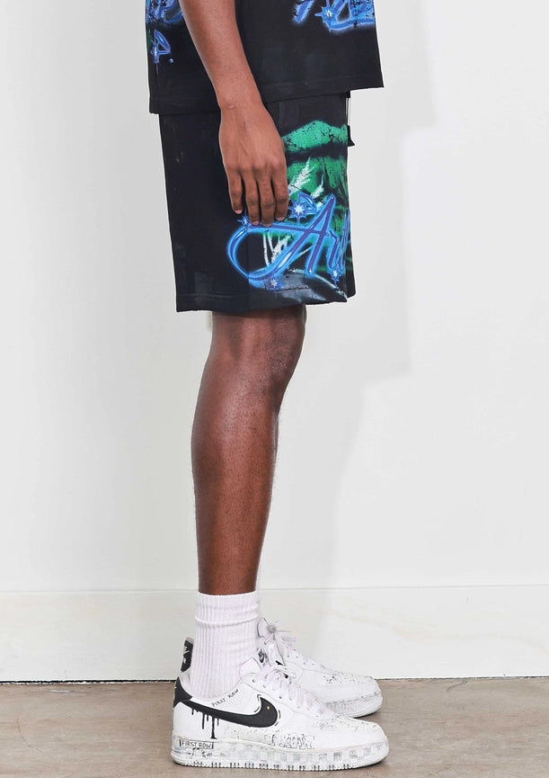 Art of Escape Wave Shorts-Shorts-First Row-S-Black-Urbanheer