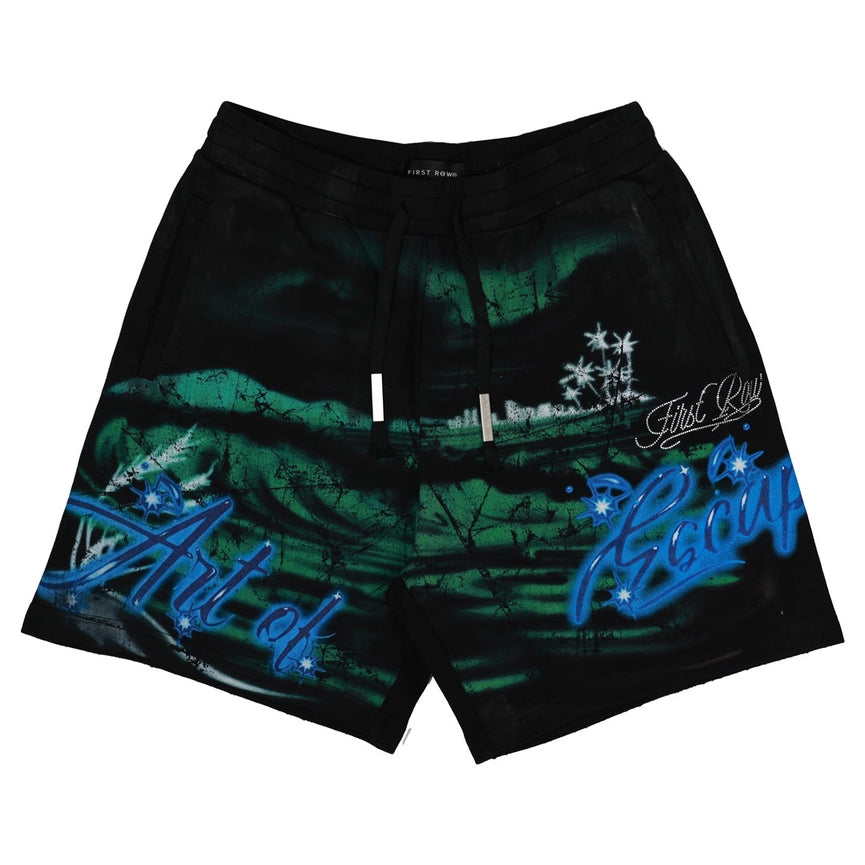 Art of Escape Wave Shorts-Shorts-First Row-S-Black-Urbanheer