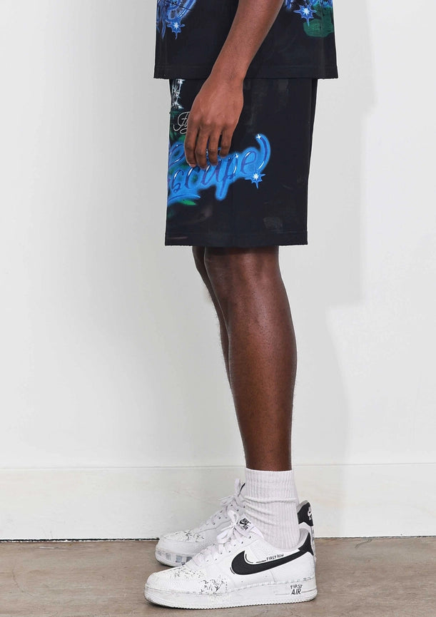 Art of Escape Wave Shorts-Shorts-First Row-S-Black-Urbanheer