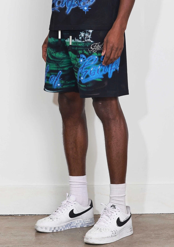 Art of Escape Wave Shorts-Shorts-First Row-S-Black-Urbanheer
