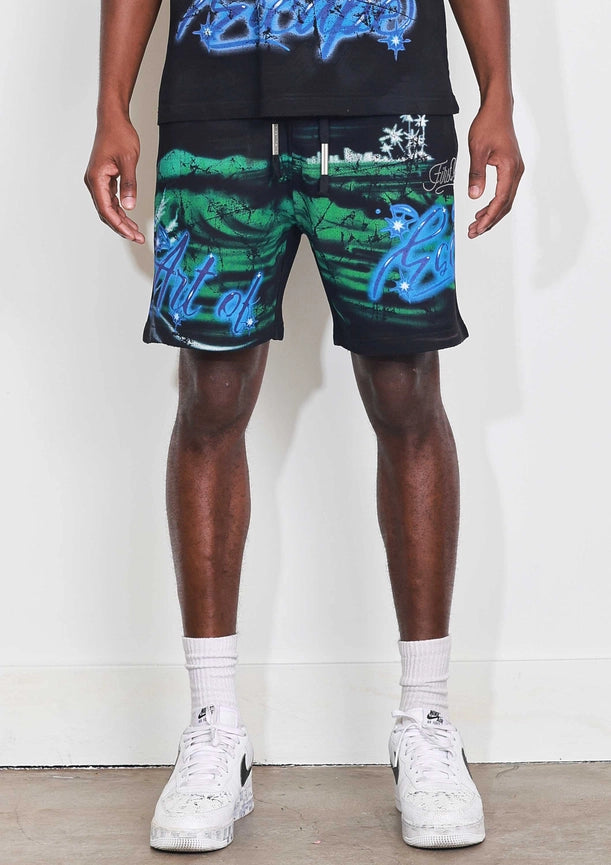 Art of Escape Wave Shorts-Shorts-First Row-S-Black-Urbanheer