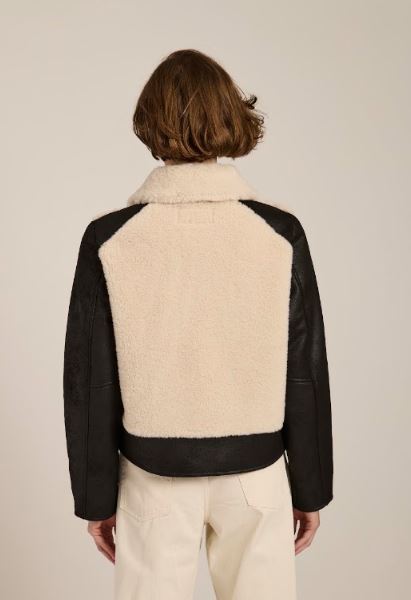 Astor Faux Shearling and Leather Jacket