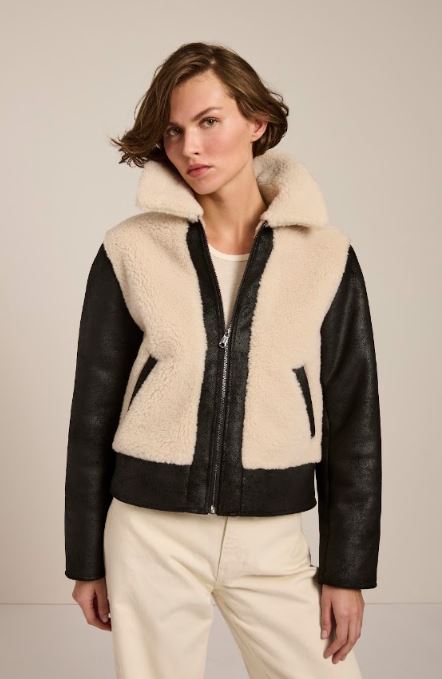 Astor Faux Shearling and Leather Jacket