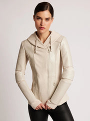 Asym Hooded Moto - Clay-Jacket-Blanc Noir-XS-Clay-Urbanheer