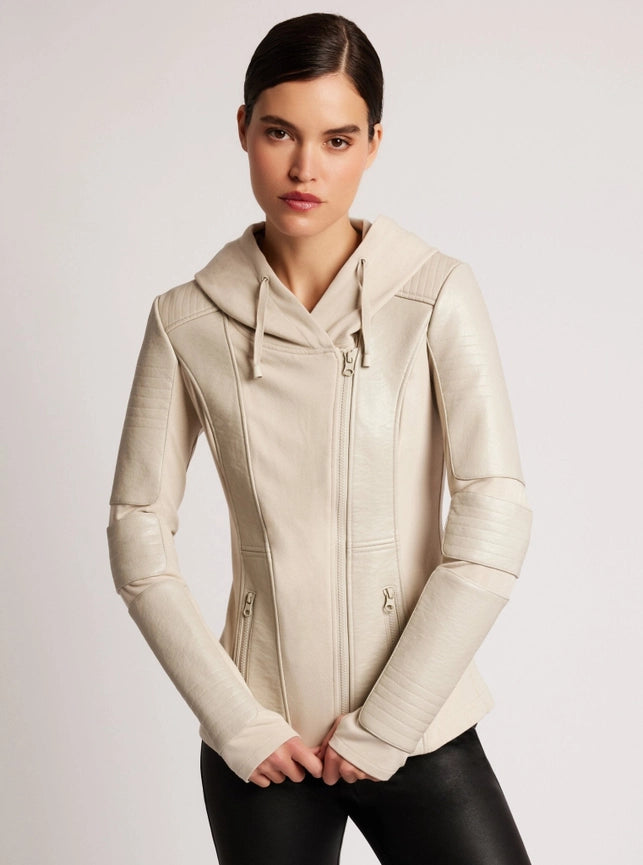 Asym Hooded Moto - Clay-Jacket-Blanc Noir-XS-Clay-Urbanheer