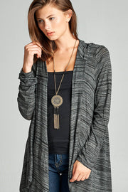 Asymmetric Cardigan Sweater Hoodie with Pockets-Sweaters-Reneecollection-Urbanheer