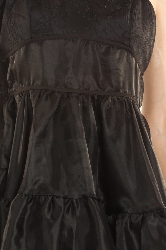 Asymmetrical Hem Adjustable Spaghetti Midi Dress-Dress-Beulah Style-S-Black-Urbanheer