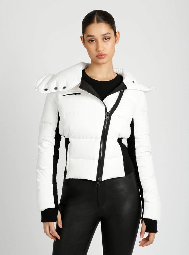 Asymmetrical Puffer Jacket Bright White-Puffer Jacket-Blanc Noir-XS-Bright White-Urbanheer