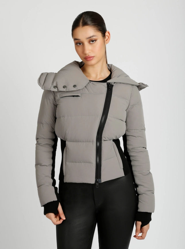 Asymmetrical Puffer Jacket Graphite-Puffer Jacket-Blanc Noir-L-Graphite-Urbanheer