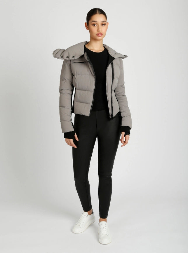 Asymmetrical Puffer Jacket Graphite-Puffer Jacket-Blanc Noir-L-Graphite-Urbanheer