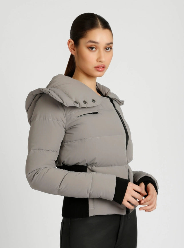 Asymmetrical Puffer Jacket Graphite-Puffer Jacket-Blanc Noir-L-Graphite-Urbanheer