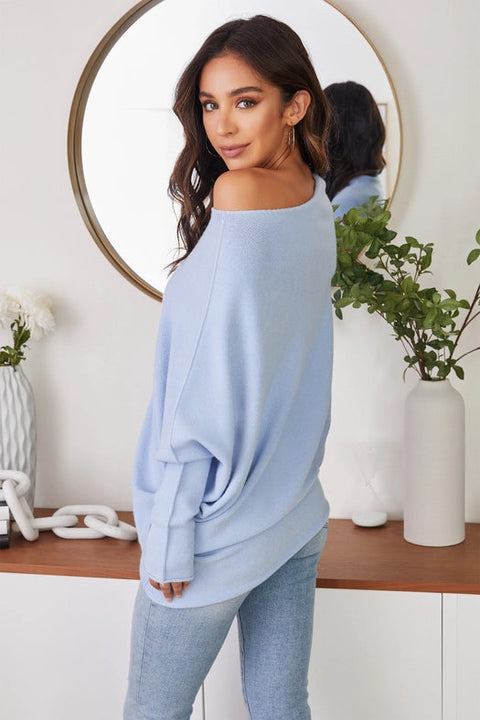 Asymmetrical Sweater SKYBLUE-Sweater-MILIO MILANO-XS/S-Urbanheer