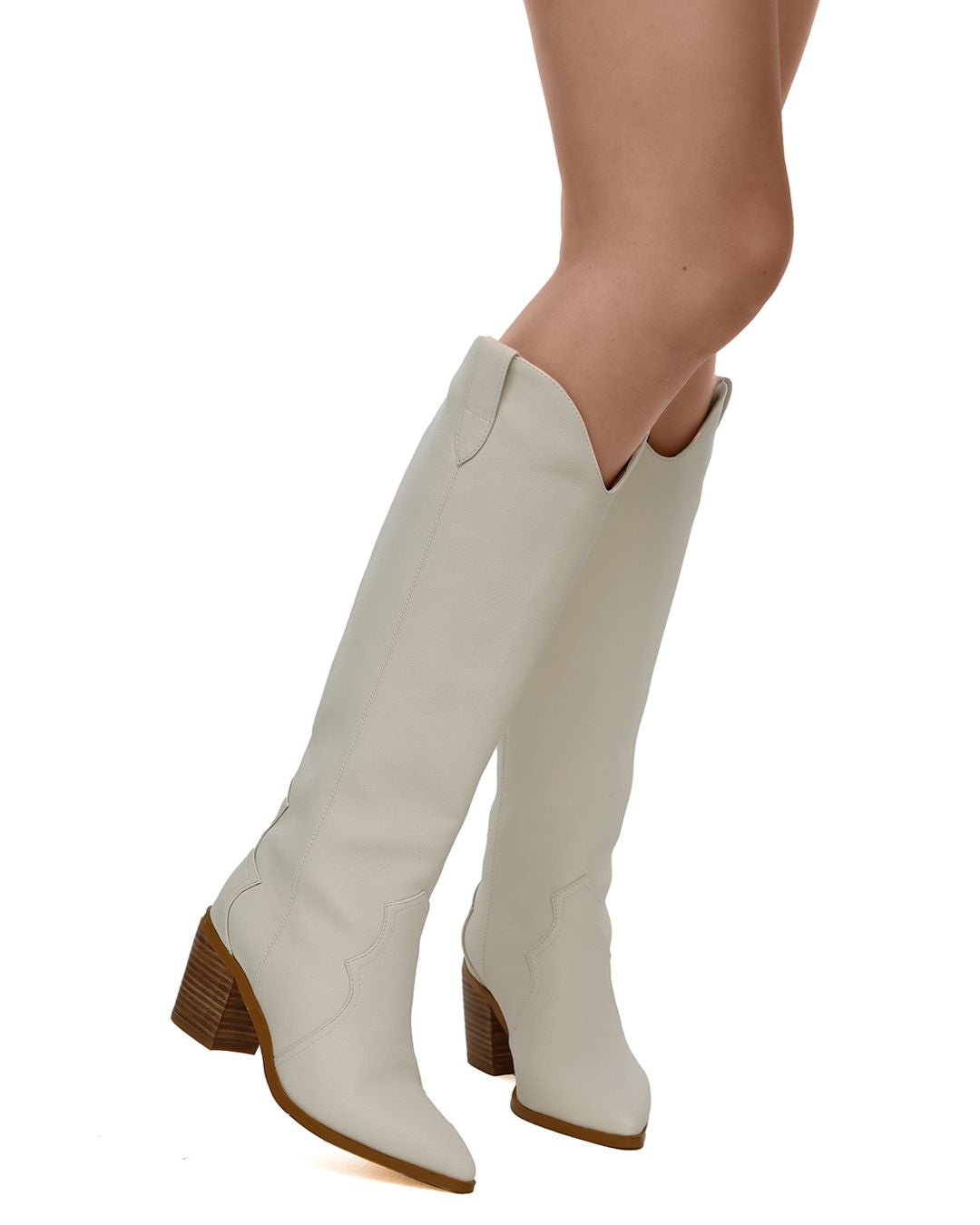 Athena Western Boot-LulaMax Shoes-5-Off White-Urbanheer
