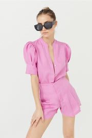 Athina Linen Shirt - Petunia Pink-Shirt-Lanhtropy-XS-Petunia Pink-Urbanheer