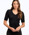 Aubrey Collared Rib V-Neck