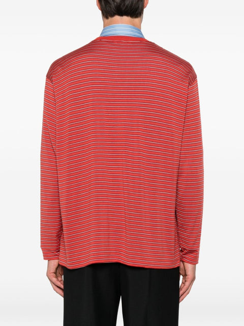 Auralee Wool striped t-shirt