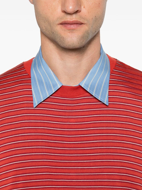 Auralee Wool striped t-shirt