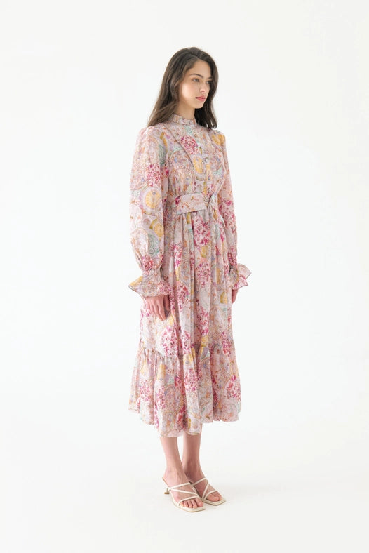 Aurora Silk Belt Maxi Dress-Dress-WE ARE KINDRED-AU 6 / US 2-KALEIDOSCOPE-Urbanheer