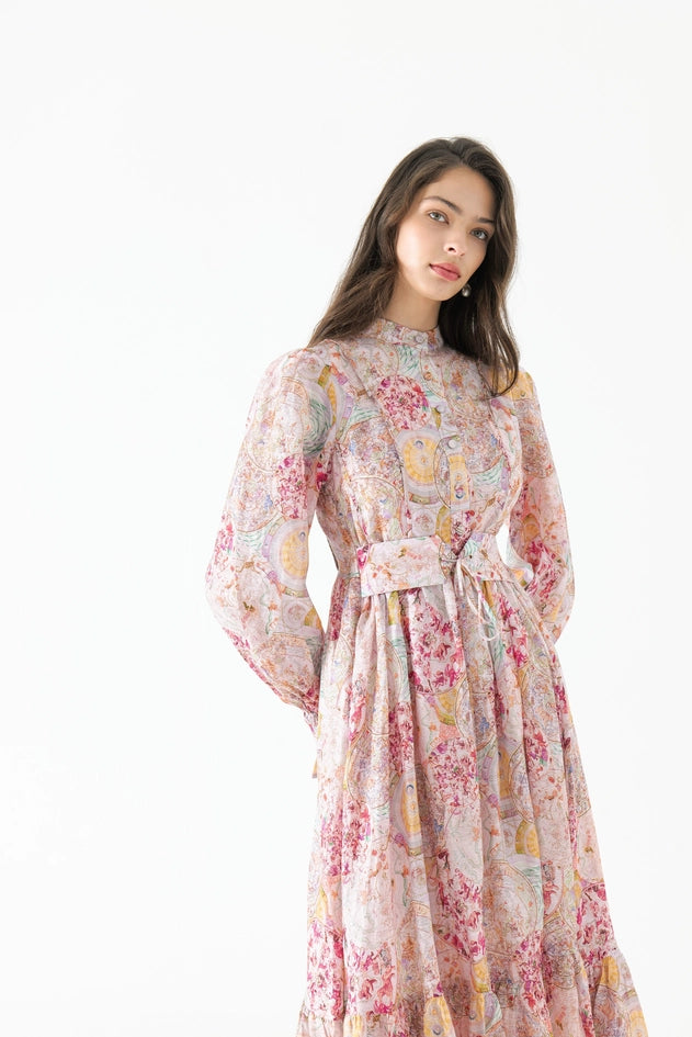 Aurora Silk Belt Maxi Dress-Dress-WE ARE KINDRED-AU 6 / US 2-KALEIDOSCOPE-Urbanheer