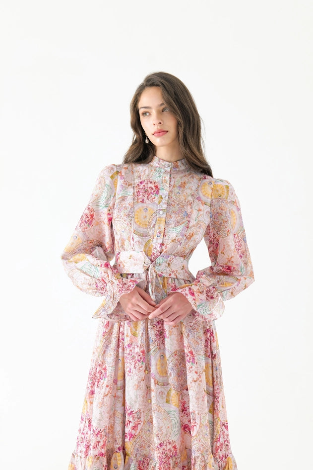 Aurora Silk Belt Maxi Dress-Dress-WE ARE KINDRED-AU 6 / US 2-KALEIDOSCOPE-Urbanheer