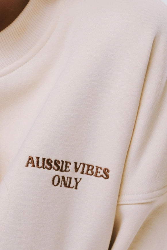 Aussie Oat-Milk Sweatshirt-Sweatshirt-ARVO LABEL-S-Urbanheer