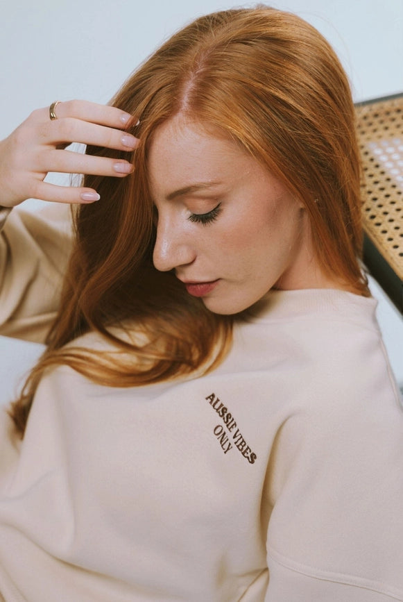 Aussie Oat-Milk Sweatshirt-Sweatshirt-ARVO LABEL-S-Urbanheer
