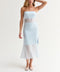 Austin Satin Mixed Media Tube Dress