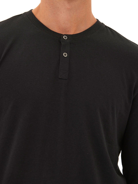 Austin Triblend 2 Button Long Sleeve Henley