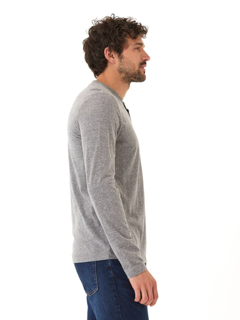 Austin Triblend 2 Button Long Sleeve Henley