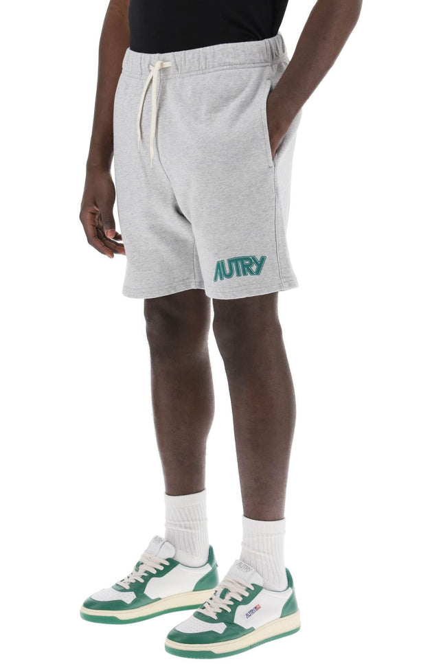 Autry sweatshorts with logo print-men > clothing > trousers > bermuda and shorts-Autry-Urbanheer