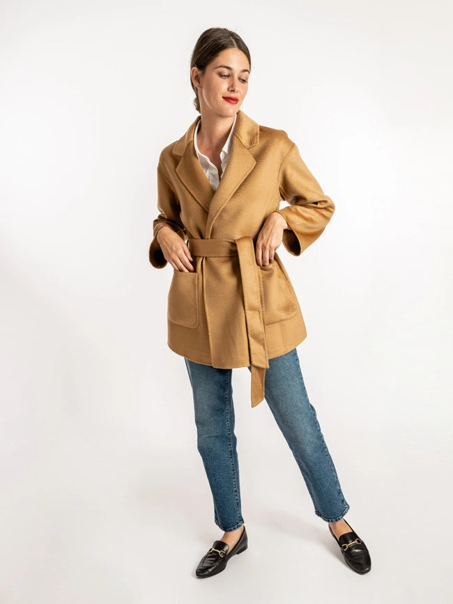 Ava Cashmere and Wool Jacket-Jacket-Bel Cashmere S.C.-S-Camel-Urbanheer