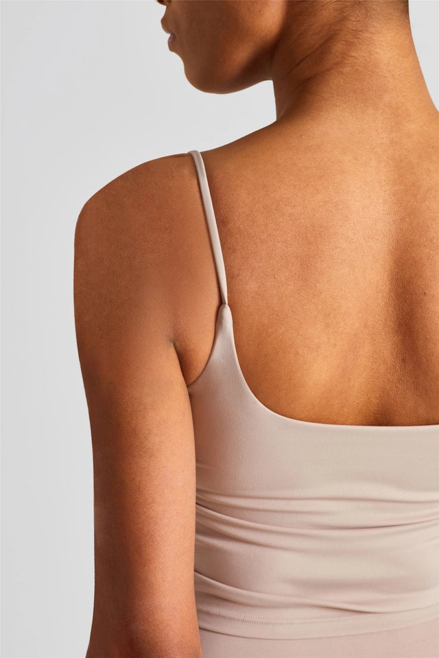 Ava Side Ruched Cami Top Sand-TOP-91thelabel-S-Sand-Urbanheer