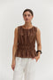 Avril Tencel Blend Ruched Sleeveless Blouse